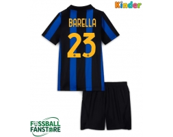 Inter Milan Nicolo Barella #23 Replik Heimtrikot Kinder 2026-27 Kurzarm (+ Kurze Hosen)